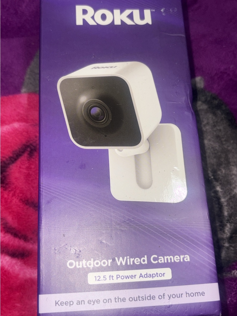 Roku White Outdoor Wired Camera - 12.5 ft Power Adapter (and indoor aswell)